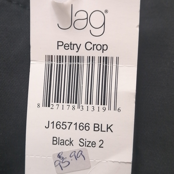 NWT, Jag ladies black stretch cuffed capris ,size 2 - Picture 9 of 11
